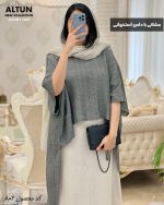 حراج ست دو تیکه مهسا شنل و دامن جنس مراکشی کد 802 - تصویر 4