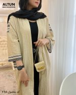 مانتو بلند مدل ارکیده جنس لینن پفکی کد 798 - تصویر 3