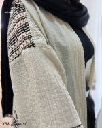 مانتو بلند مدل ارکیده جنس لینن پفکی کد 798 - تصویر 2