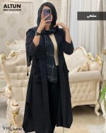 حراج مانتو بلند مدل جیب کش جنس بابوس نخ کد 799 - تصویر 2
