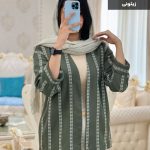 کت زنانه تابستانی جنس مراکشی رنگ زیتونی