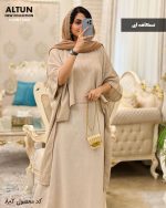 حراج ست دو تیکه مهسا شنل و دامن جنس مراکشی کد 802 - تصویر 2