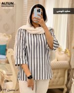 حراج شومیز مانتویی مدل دلارز جنس لینن نخ  کد 774 - تصویر 5
