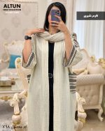 مانتو بلند مدل ارکیده جنس لینن پفکی کد 798 - تصویر 5