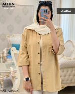 شومیز مانتویی تابستانه جنس لنین