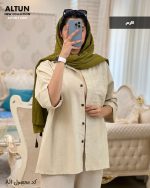 شومیز مانتویی تابستانه جنس لنین