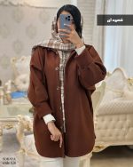 پالتو فوتر زنانه رنگش قهوه ای
