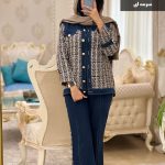ست مانتو شلوار زنانه جنس شنل خارجی