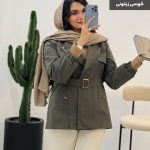 ترنج کت آستردار مدل ستایش جنس کتان تی سی کد 833