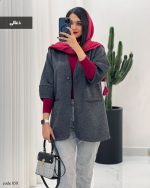 پالتو استین فانوسی جنس فوتر جناغی کد 858 - تصویر 4