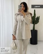 کت و شلوار مدل آذر جنس مازراتی گرم بالا کد 852 - تصویر 4