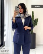 کت و شلوار مدل آذر جنس مازراتی گرم بالا کد 852 - تصویر 2