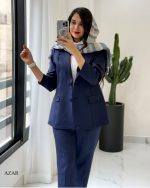 کت و شلوار مدل آذر جنس مازراتی گرم بالا کد 852 - تصویر 6