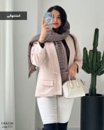 پالتو کتی یقه ارشال ارکیده فوتر آستردار کد 873 - تصویر 5