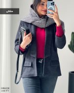 پالتو کتی یقه ارشال ارکیده فوتر آستردار کد 873 - تصویر 4