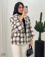 حراج پالتو کتی ساتین جنس فوتر ۴ خونه کد 877 - تصویر 9