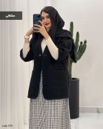 پالتو استین فانوسی جنس فوتر جناغی کد 858 - تصویر 10