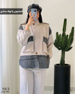 ست کتی با شلوار نایس کتان ترکیبی با توییت کد 889 - تصویر 5