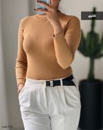 بادی یقه سه سانت جنس پنبه خالص کش کد 874 - تصویر 3