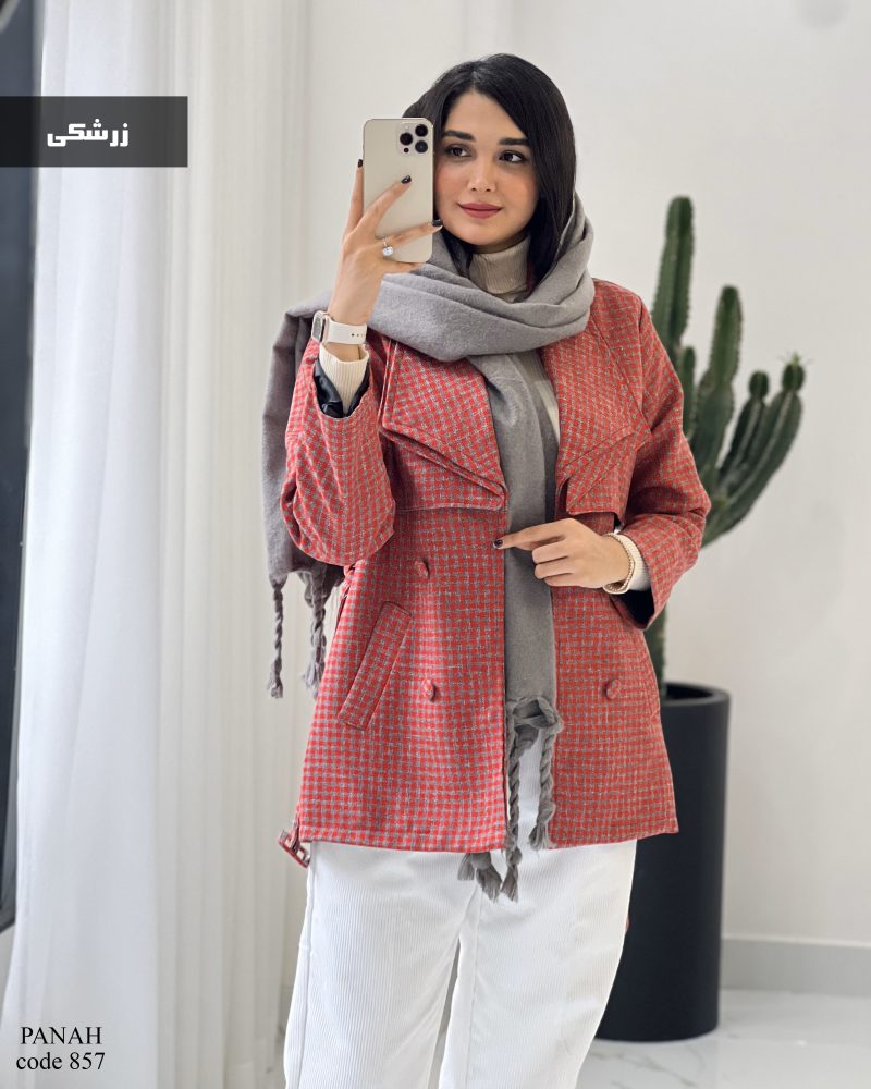 پالتو آستردار مدل پناه جنس توییت گرم بالا کد 857 - تصویر 4