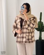 حراج پالتو کتی ساتین جنس فوتر ۴ خونه کد 877