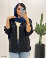 حراج مانتو آستین پاگن طرح لیزری جنس سوییت کد 884 - تصویر 4