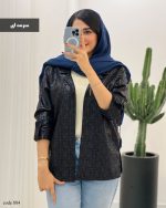 حراج مانتو آستین پاگن طرح لیزری جنس سوییت کد 884