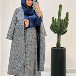 ست پالتو با دامن فرشته مخمل کوبیده شده کد 891