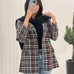 پالتو شنل تک رنگ یقه آرشال کد 914