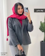 پالتو کتی مدل بنفشه جنس فوتر کد 909 - تصویر 2