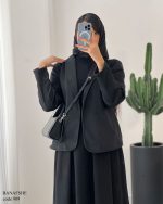 پالتو کتی مدل بنفشه جنس فوتر کد 909 - تصویر 10