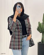 پالتو شنل تک رنگ یقه آرشال کد 914 - تصویر 2