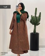 ست پالتو با دامن فرشته مخمل کوبیده شده کد 891 - تصویر 11