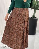 ست پالتو با دامن فرشته مخمل کوبیده شده کد 891 - تصویر 2