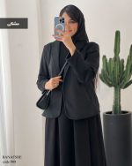 پالتو کتی مدل بنفشه جنس فوتر کد 909 - تصویر 11