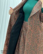 ست پالتو با دامن فرشته مخمل کوبیده شده کد 891 - تصویر 4