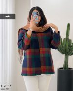 کت پشمی چهارخونه زنانه