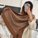 شال جنس موهر وارداتی دو رو کد 921