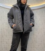 حراج کاپشن کلاهدار جنس مموری داخل پشم شیشه کد 660 - تصویر 4