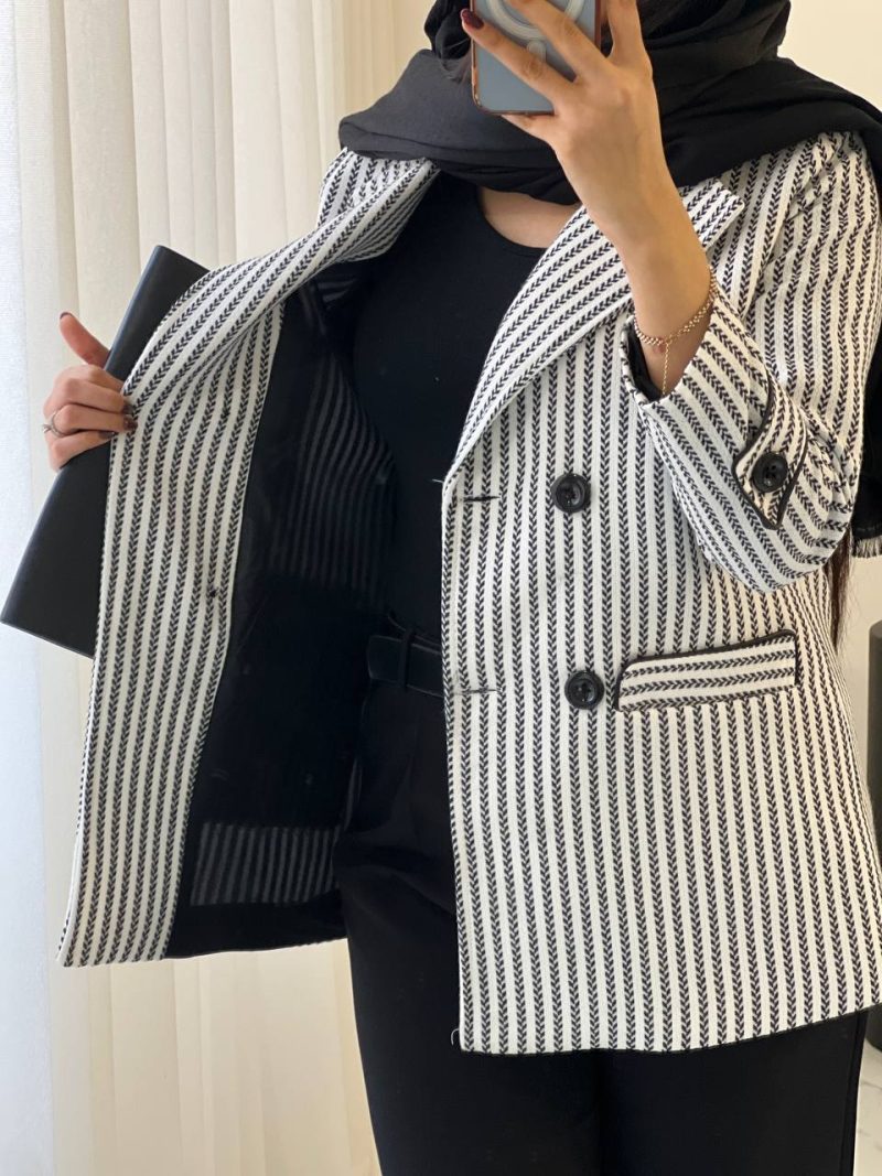 کت بهاره زنانه توییت پشمی داخل آستر کشی شده