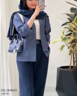کت مدل گیلدخت جنس لینن کوک دوزی و پولک دوزی کد 961 - تصویر 10