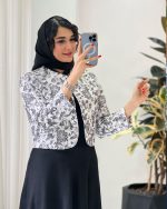 ست سارافون و کت مدل گلی جنس کت رویه کوک دوزی کد 960 - تصویر 10