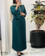 ست کت و دامن مدل ساحل جنس مازراتی کد 952 - تصویر 4