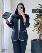 کت مدل نازگل جنس ژاکارد ترک کد 951 - تصویر 2