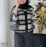کت مدل ایران 2 جنس لینن خامه دوزی آینه کاری شده کد 968 - تصویر 4