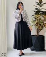 ست سارافون و کت مدل گلی جنس کت رویه کوک دوزی کد 960 - تصویر 2