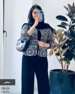 کت مدل ایران جنس لینن ژاکارد آینه کاری شده کد 936 - تصویر 4