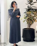 ست کت و دامن مدل ساحل جنس مازراتی کد 952 - تصویر 8