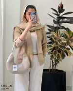 کت بهاره جنس بیسکوییتی رنگ نسکافه ای