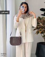 کت مزونی دریا جنس ژاکارد ترک رنگ نباتی
